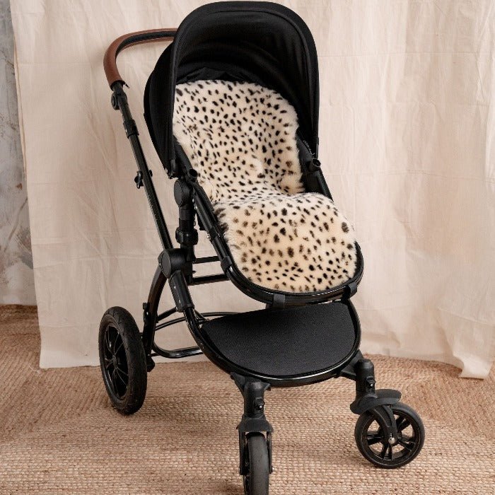 Baa Baby Sheepskin Buggy Liner in Leopard Shorn Hair