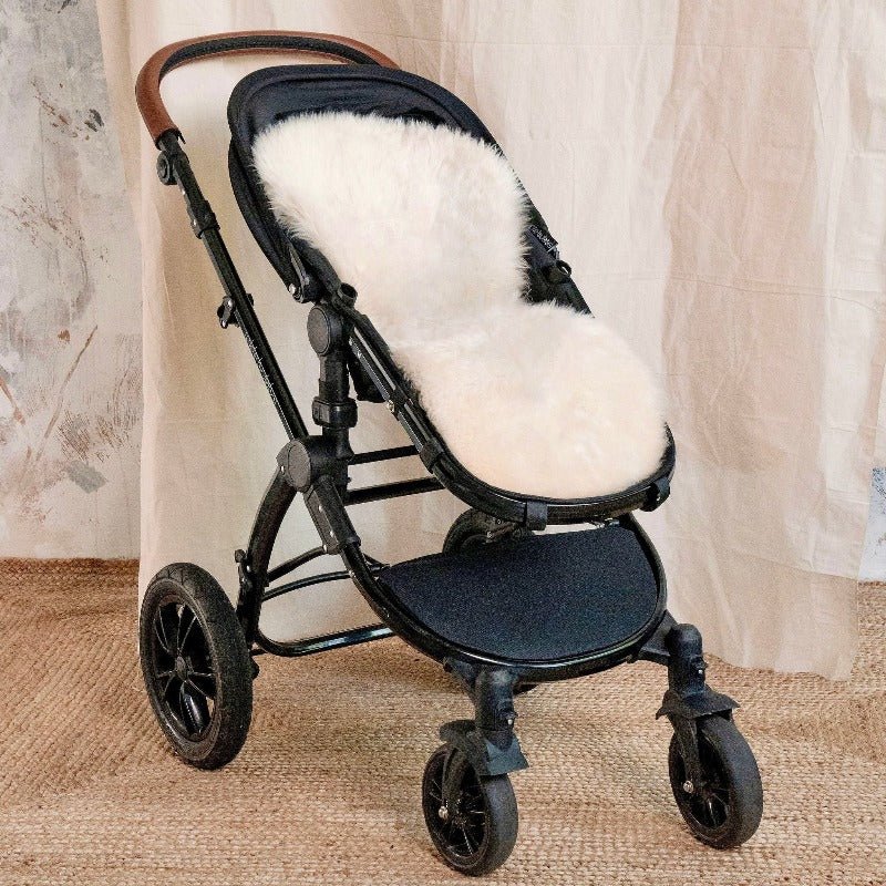 Baa Baby Sheepskin Buggy Liner in Milk Long Hair