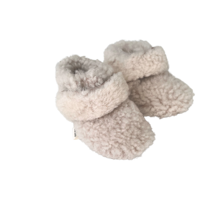 NEW Teddy Merino Boucle Booties | Oat