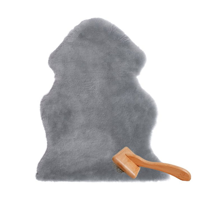 Baa Baby Sheepskin Baby Rug | Grey Shorn Hair Baa Baby