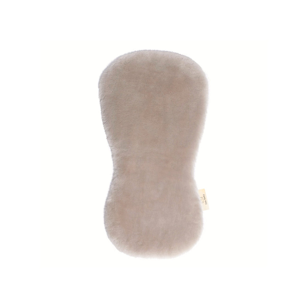 Sheepskin buggy style merino pram liner for luxurious layer of comfort in a natural and neutral shade of beige and brown