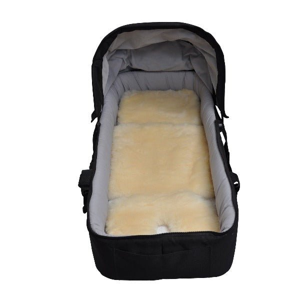 Bowron Sheepskin Pushchair Liner shown in Carrycot