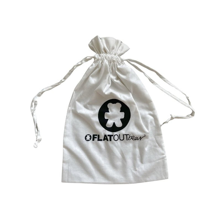 Complimentary FLATOUT Bear Gift Bag in cotton white