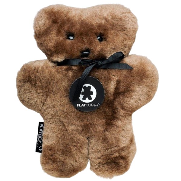 Chocolate FLATOUT Bear for Neutral and Natural Sustainable Nursery Decor