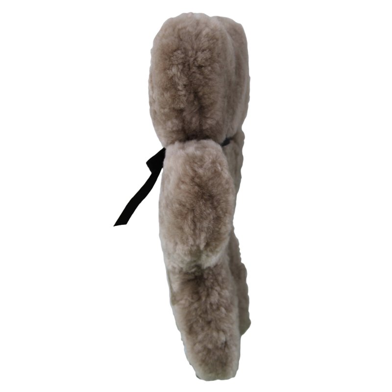 Side Profile of FLATOUT Sheepskin Big Bear in Latte for Natural Sustainable Gifting