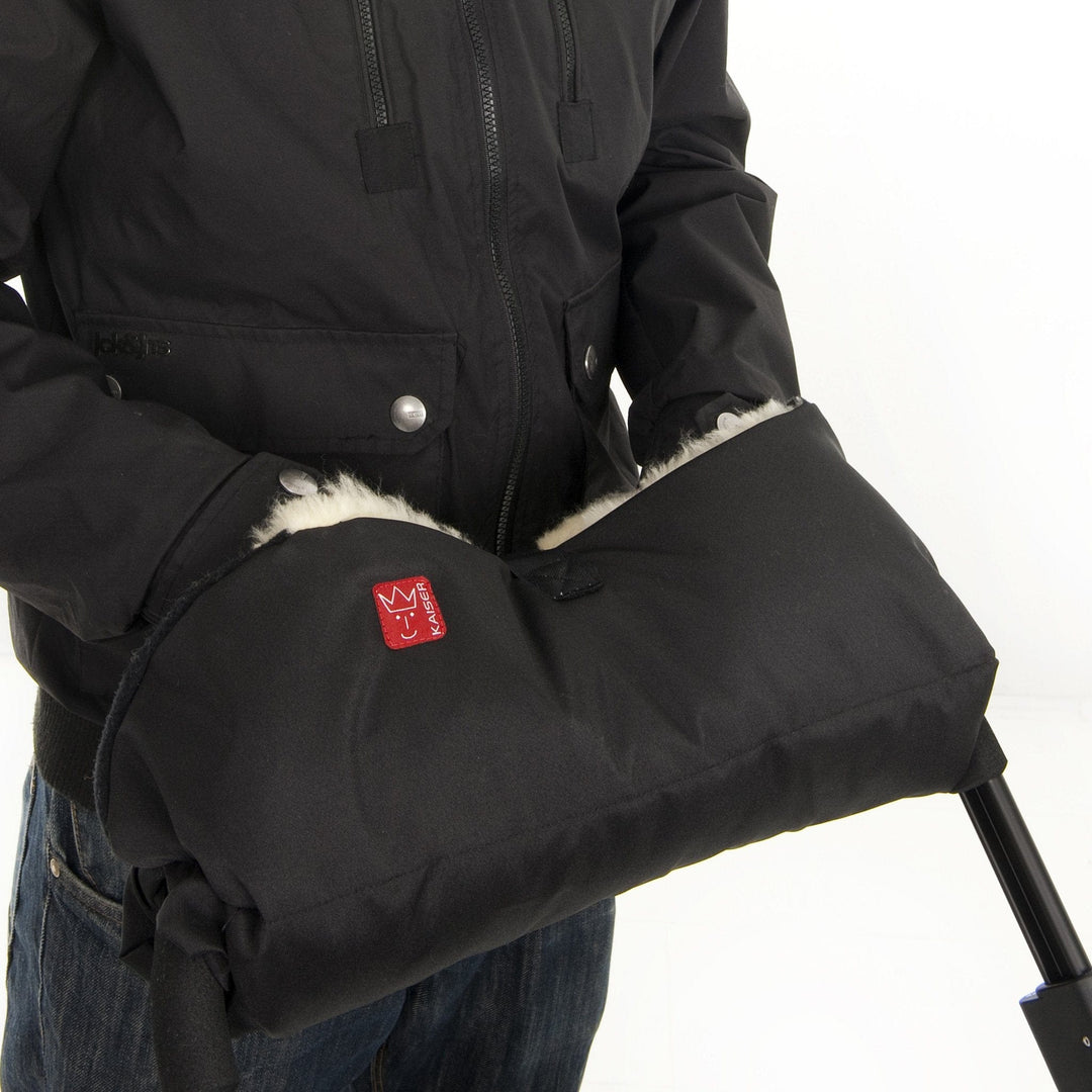 Kaiser Sheepskin Waterproof Pram Handwarmer for Parents on Buggy Strap