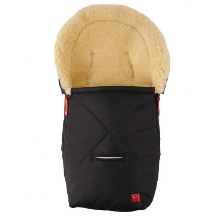 Sustainable Lambskin Footmuff with Waterproof Black Exterior and Honey Lambskin