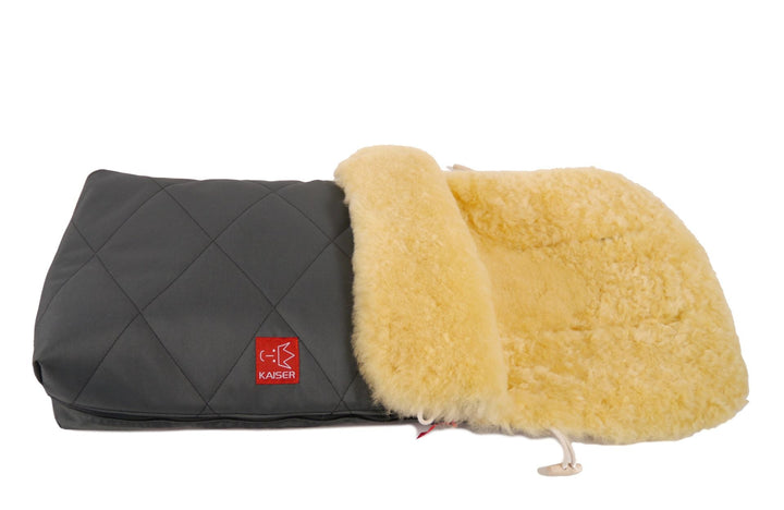 Sheepskin footmuff from Kaiser for the pram