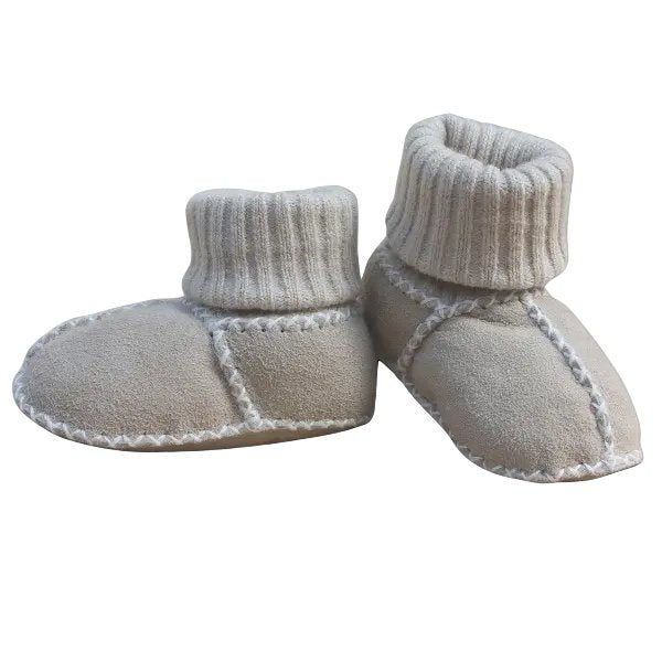 Heitmann Felle Elastic Baby Lambskin Booties with Cuff