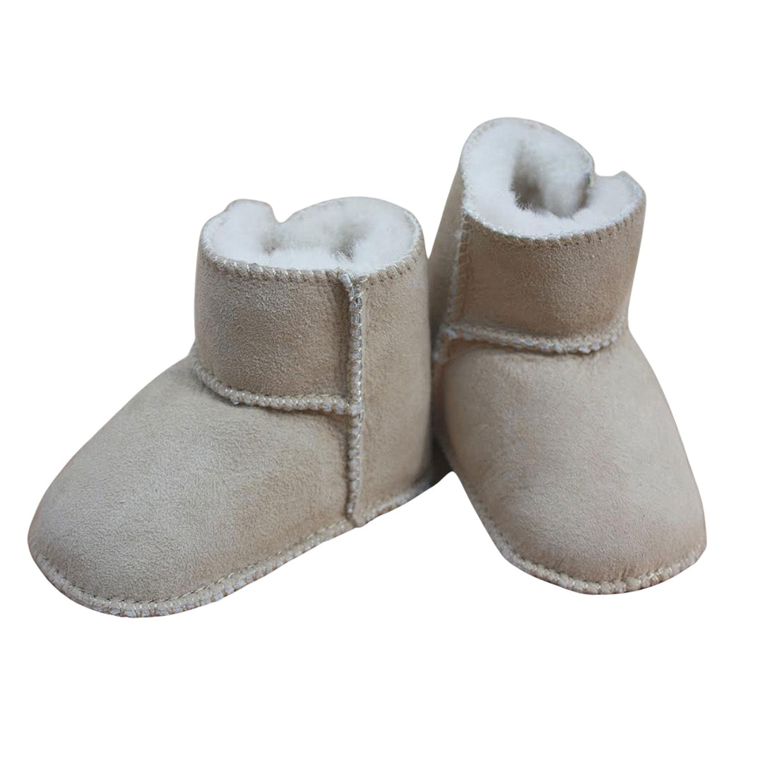 Velcro Fastened Baa Baby Lambskin Booties for Indoors and Outdoors