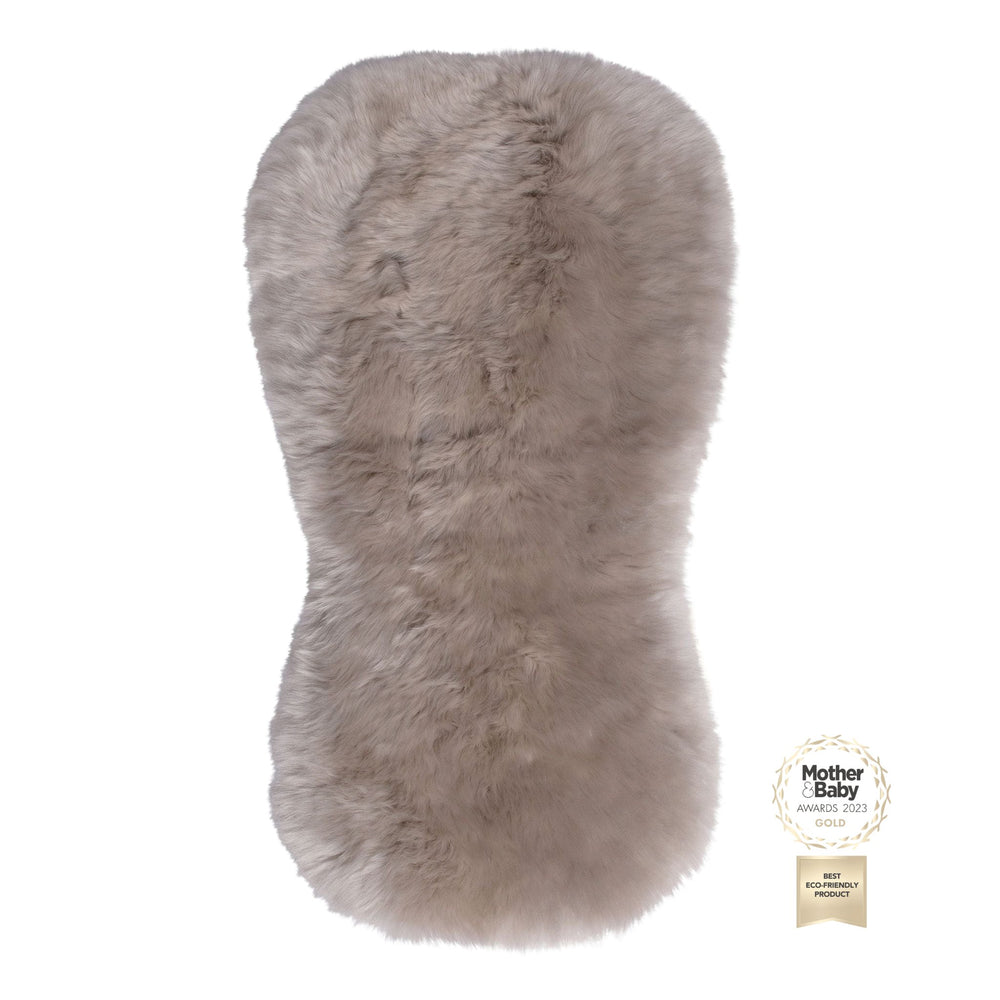 Sustainable and Soft 100% Sheepskin Baby Safe Buggy Style Pale Brown Liner