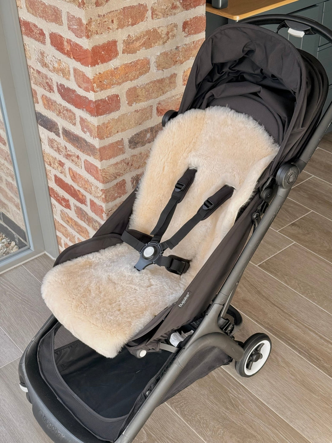 bugaboo butterfly with a neutral milk sheepskin liner