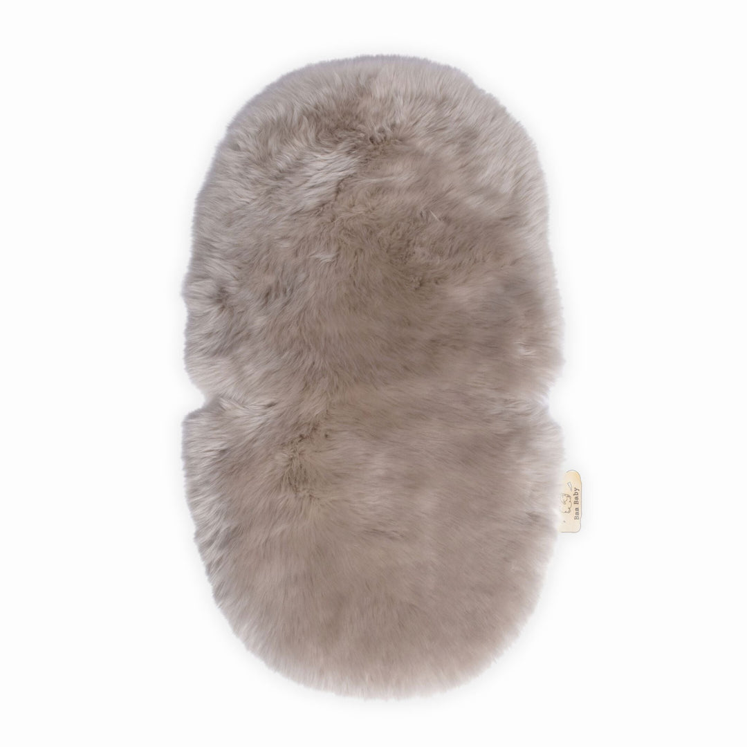 Pale Brown Natural and Sustainable 100% Lambskin Pushchair Liner for Sleep and Comfort