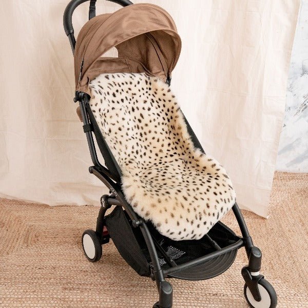 Baa Baby Sheepskin Pram Liner in Leopard Spot Special Edition