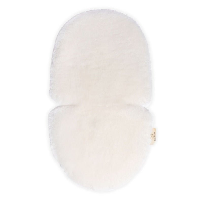 Pram Liner for 5 Point Harness Pushchairs with 100% Natural Sheepskin in Gender Neutral Ivory